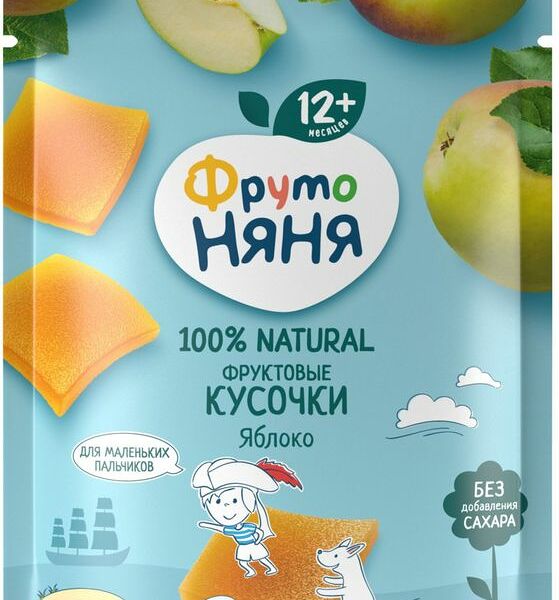 Кусочки Фрутоняня фруктовые яблоко с 12 мес. 53г