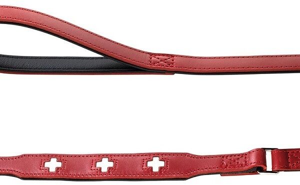 Hunter поводок кожаный Swiss 100 см.* 18 мм., Красный
