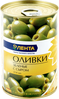 Оливки с сыром ЛЕНТА зеленые