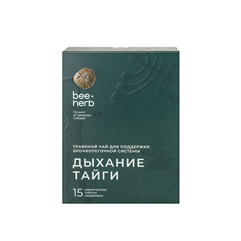 

Чай травяной beeherb Дыхание тайги пакетированный 15х4г, Россия