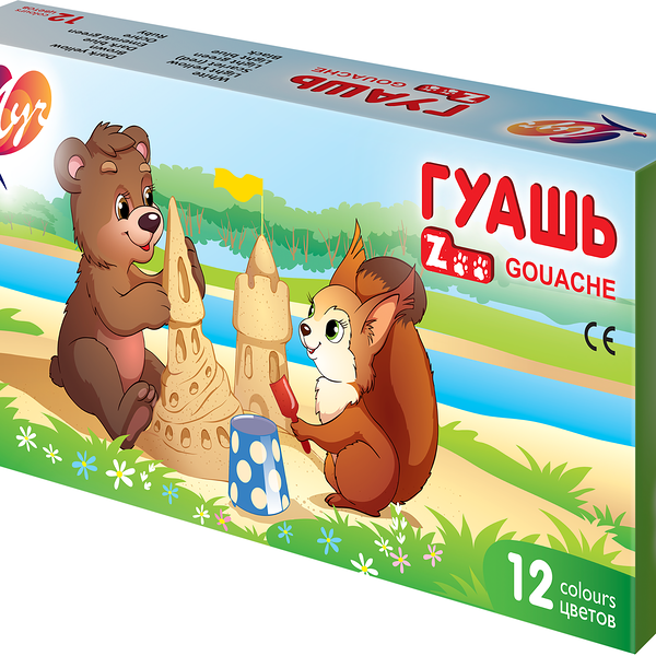 Гуашь Луч ЗОО 12 цветов