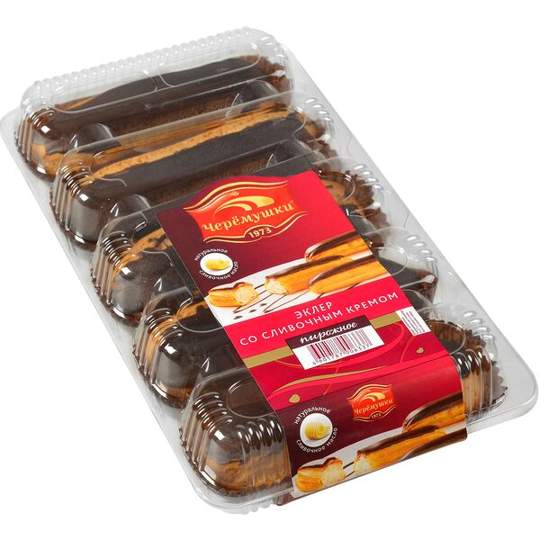 Пирожное Эклер Черёмушки со сливочным кремом