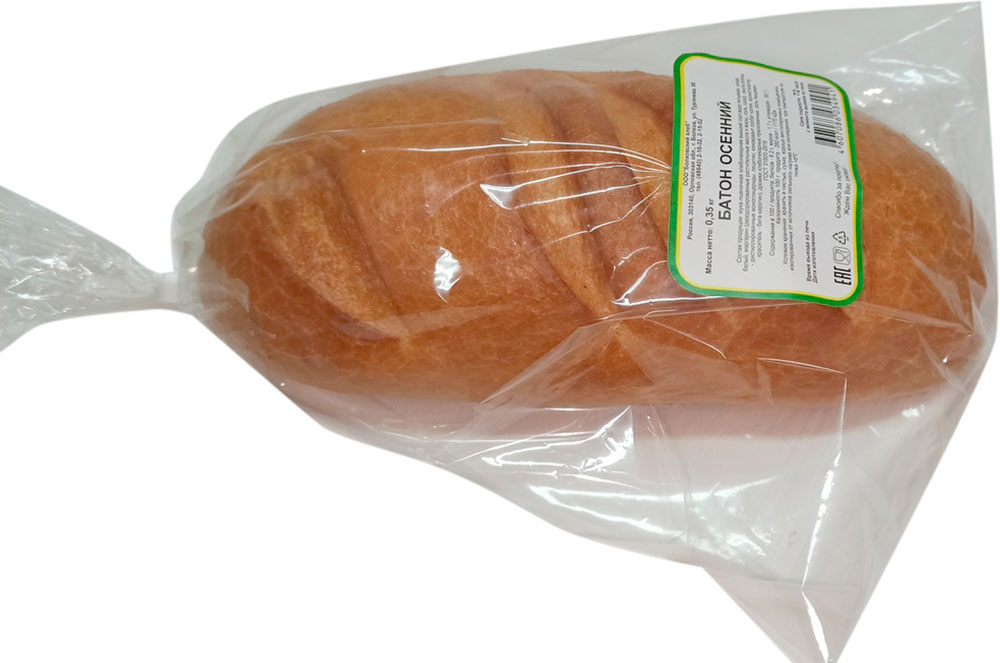 

Батон Болховский хлебокомбинат осенний 350 г