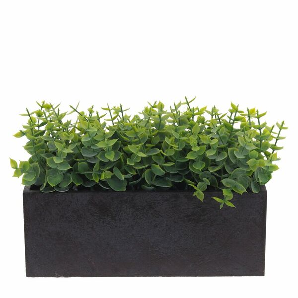 Растение искусственное в кашпо Самшит, 24х9х17 см