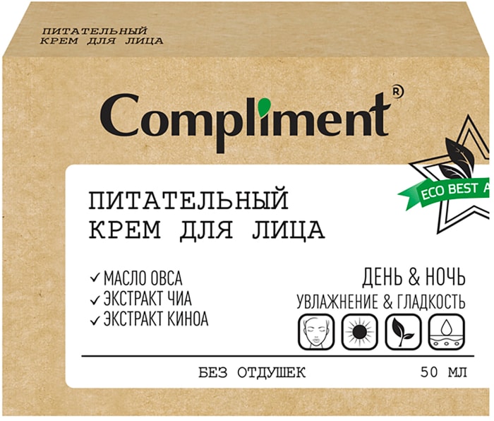 

Крем для лица Compliment Eco Best питательный, 50 мл