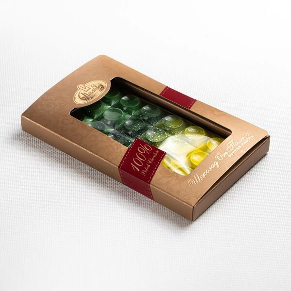 Шоколадная плитка Клубнично-лаймовый конфи 110 г