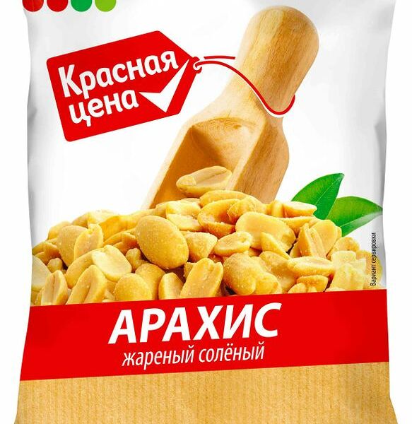 Ядра арахиса Красная цена жареные соленые, 80г
