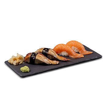 Суши-сет с лососем и угрем, 4 шт