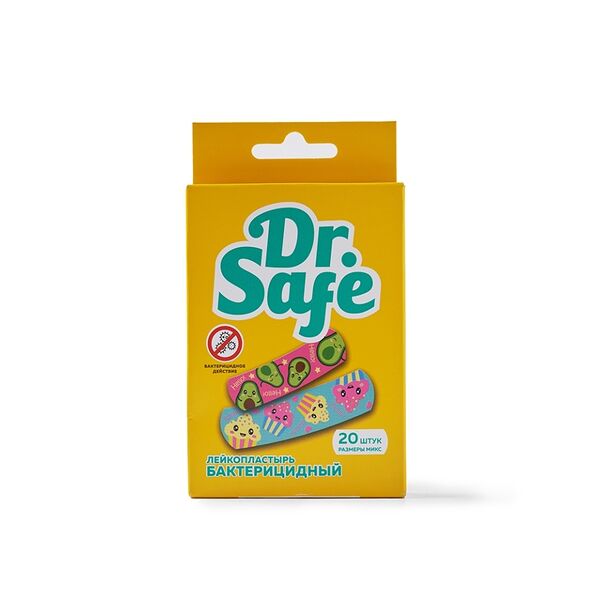 Пластырь Dr Safe детский бактерицидный №20 food, Россия