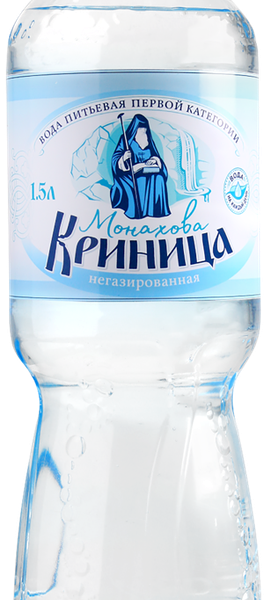 Вода питьевая МОНАХОВА КРИНИЦА Артезианская 1-й категории негазированная