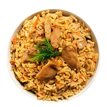 Плов с курицей и овощами, Уже Готово