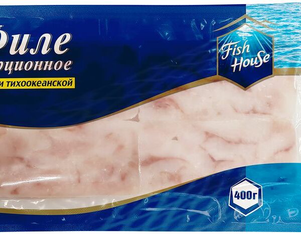 Треска Fish House тихоокеанская филе без кожи замороженная 400г