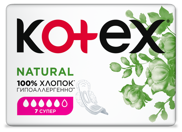 

Прокладки Kotex Natural Супер 7 шт.