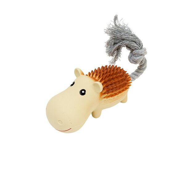 Игрушка для собак ZOO ONE Гиппопотам с канатом латекс 26см