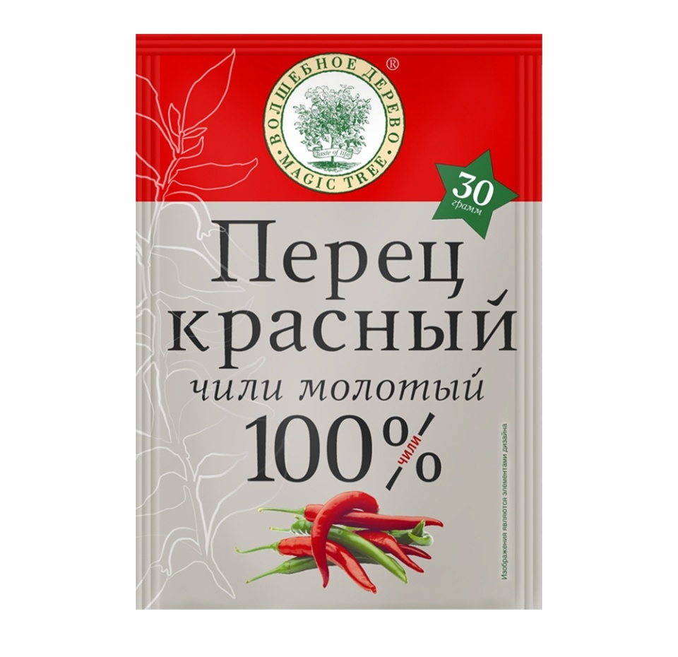 

Перец чили красный Волшебное дерево молотый 30 г