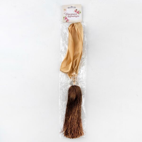 Кисть для штор Камила, 60±1 см, коричневый/золотой