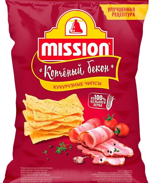 Чипсы кукурузные Mission со вкусом Бекона 150г