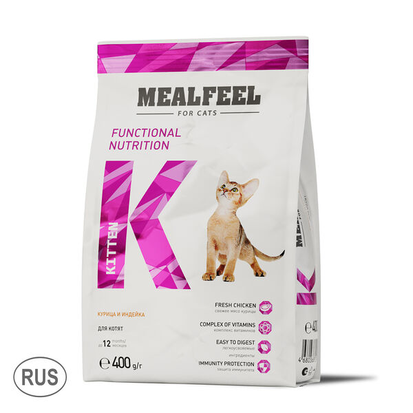 Functional Nutrition Kitten корм Mealfeel для котят до 12 месяцев, с курицей и индейкой