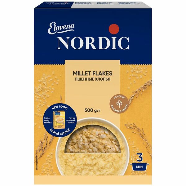 Хлопья пшенные Nordic, 500г