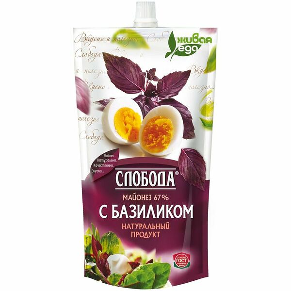 Майонез Слобода Провансаль с базиликом 67%, 400г
