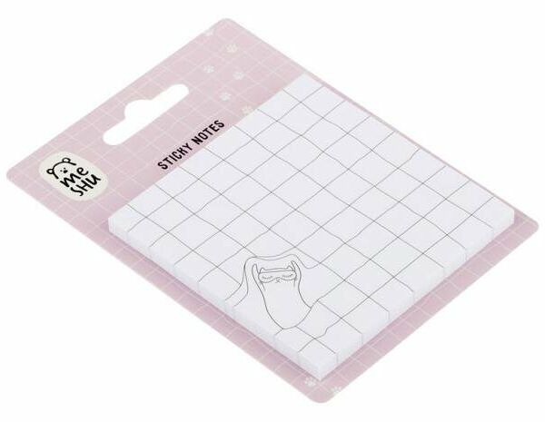 Блок бумаги самоклеящийся Meshu Right cat 75х75 мм, 50 листов