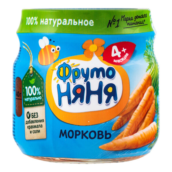 Фруто Няня пюре морковь 80г