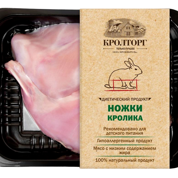 Ножки кролика Кролторг задние замороженные, ~1,1 кг