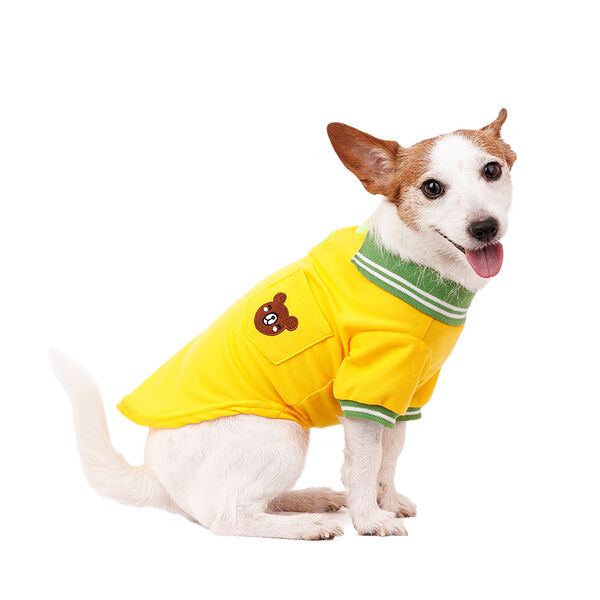 Футболка-поло для собак L желтый (унисекс)