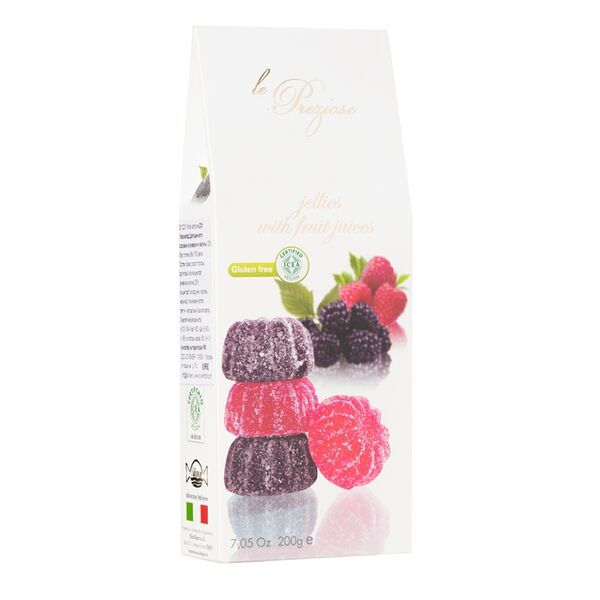 Мармелад Le Preziose Драгоценности с ежевикой и малиной  ( 20% фруктового сока) без глютена, веган