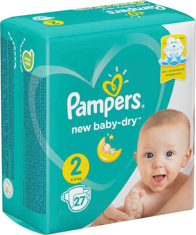 

Подгузники Pampers New Baby-Dry р. 2 (4-8 кг) 27 шт