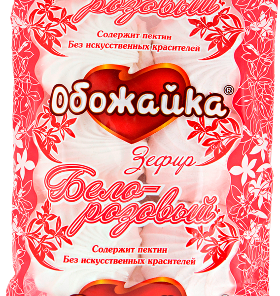 Зефир КФ Воронежская Обожайка бело-розовый экстрам 280 г