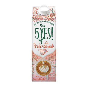 Напиток миндальный For Professionals (без сахара), 5yes!, 1 л, Россия