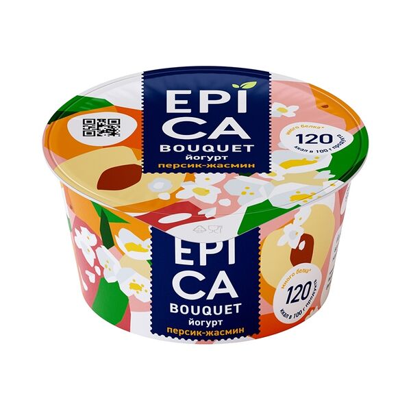 Йогурт Epica Bouquet Персик-жасмин 4,8% 130 г