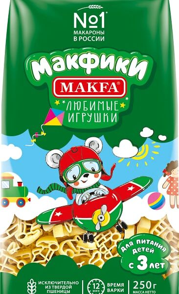 Макароны Makfa Макфики Любимые игрушки 250г