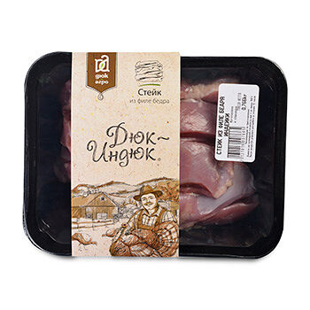 Стейк из филе бедра индейки охлажденный Дюк-Индюк 750г