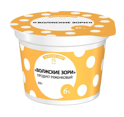 Продукт ряженковый Волжские Зори 6% со вкусом ванили