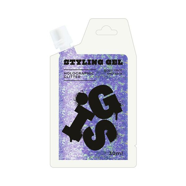 Глиттер-гель Gis для волос, лица и тела Violet 30 мл
