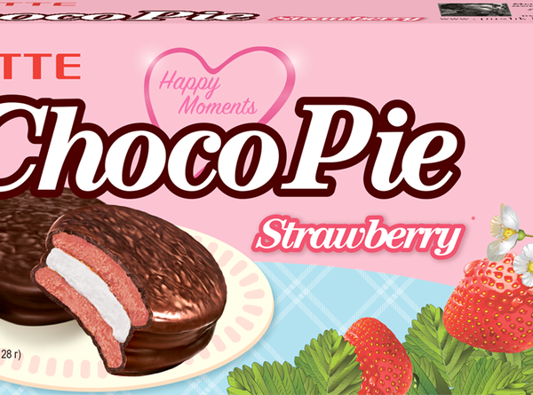 Печенье глазированное LOTTE Choco Pie со вкусом клубники