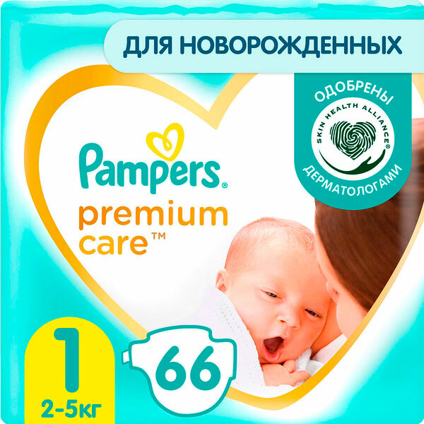 Подгузники Pampers Premium Care №1 2- 72/66штшт