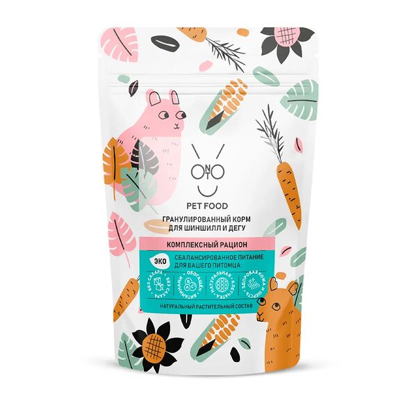Гранулированный корм ONTO Biotechnology для шиншилл и дегу