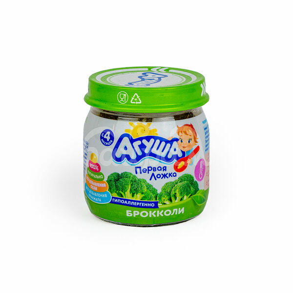 Детское питание Пюре Агуша 80гр Брокколи с 4 мес ст/б