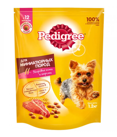 Pedigree для взрослых собак мини пород Говядина