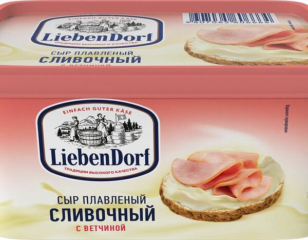 Сыр Liebendorf С ветчиной плавленный 55% 400г