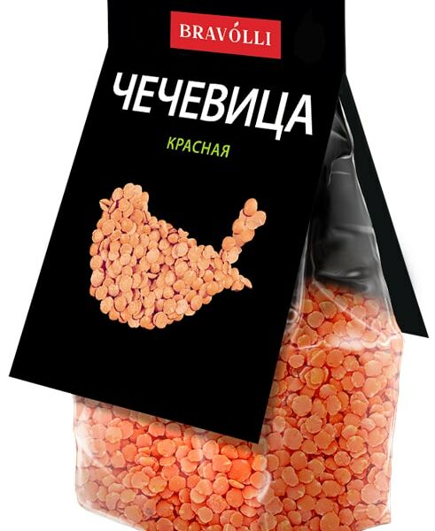 Чечевица Bravolli! красная 350г
