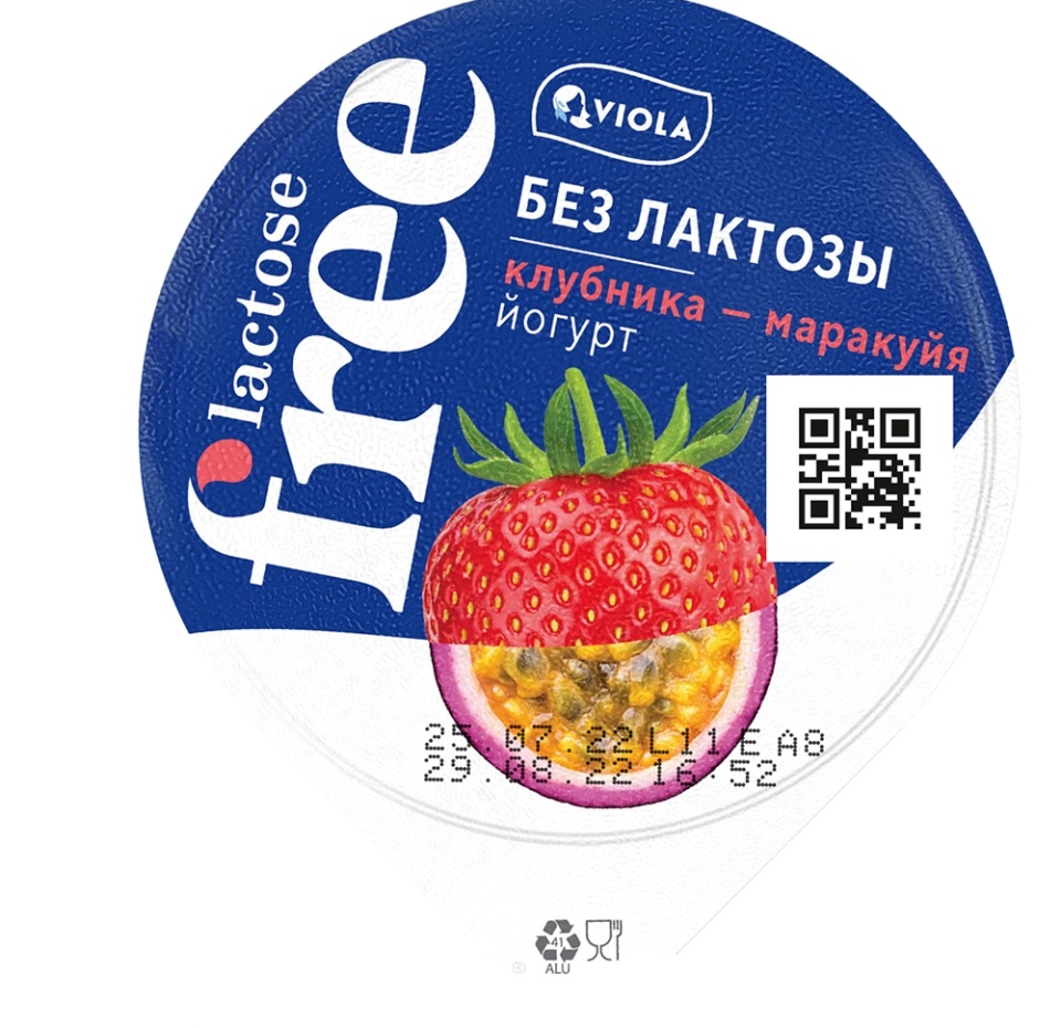 

Йогурт безлактозный Viola Lactose Free Клубника-маракуйя 2.7% 180 г