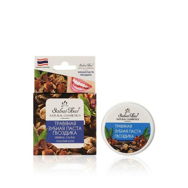 Травяная зубная паста отбеливающая Sabai Thai 