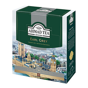 Чай черный Ahmad Tea Earl Grey с бергамотом 100пак, 200г