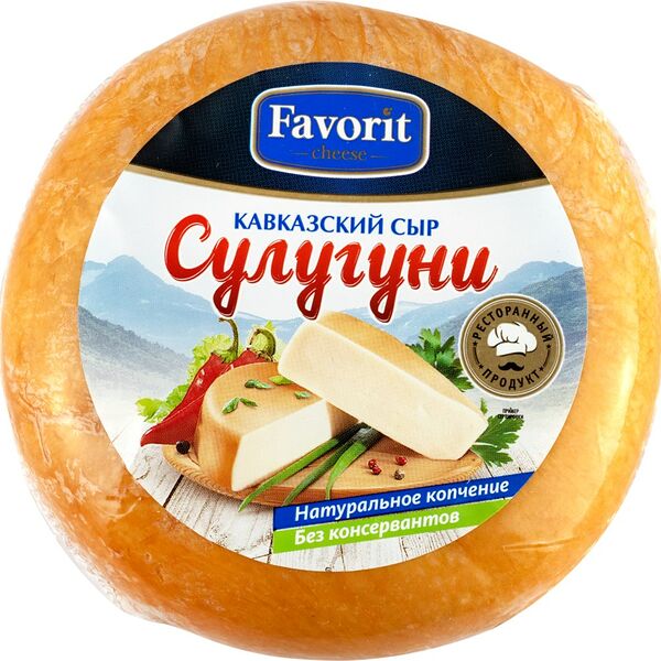 Сыр копченый Favorit cheese Сулугуни 45%, 300г
