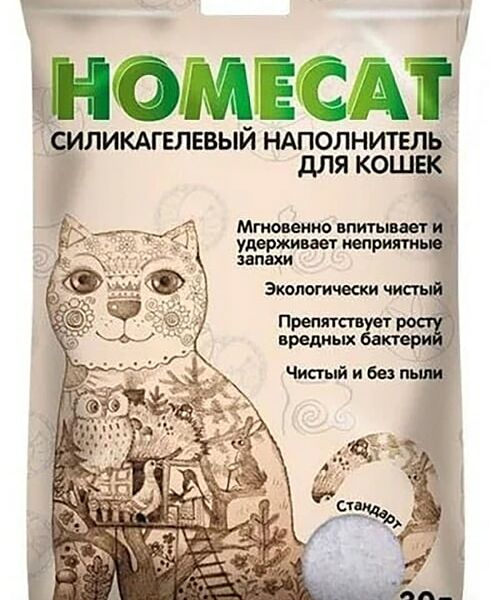 Наполнитель для кошачьего туалета Homecat Без запаха 30л