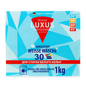 Стиральный порошок Luxus Professional для белого белья Универсальный концентрат 1 кг, Германия